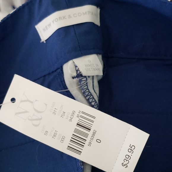 NY&CO Blue Shorts w/Chain Pattern Size 0 - Picture 5 of 8